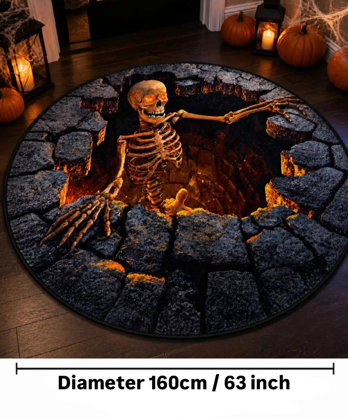 Skeleton Abyss Rug – 63in